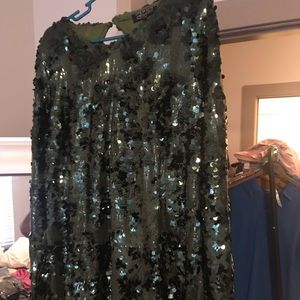 Green Sequin Mini Dress